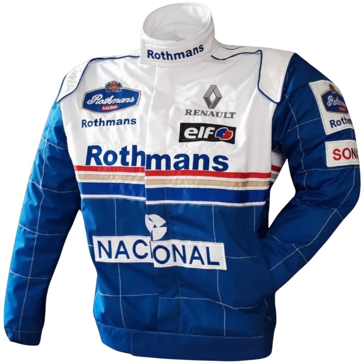 F1 Williams RENAULT ジャケット Vintage Rothmans Williams Renault Racing Varsity Wool Jacket F1