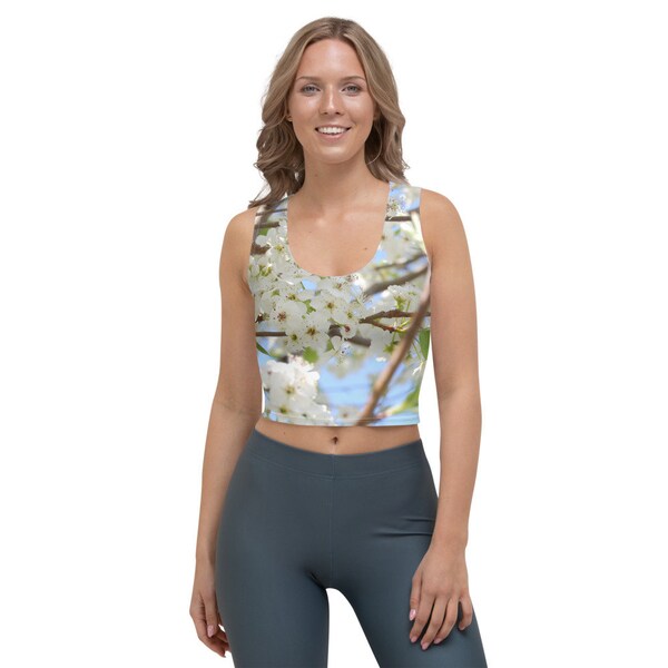 Bradford Pear Flower Crop Top