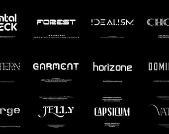 Unique Branding Modern Font Bundle - Branding Font, Futuristic Fonts, Minimal Fonts, Elegant Font, Modern Font, Luxury Font, Logo Font