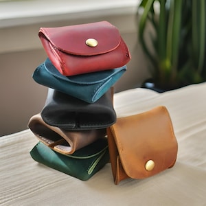 Personalisierte Leder Geldbörse-Rosenkranz Beutel-Geldbeutel-Münzenhalter-Selbstschließende Tasche-Make-up Beutel-Reise-Schmuckbeutel-Weihnachtsgeschenke