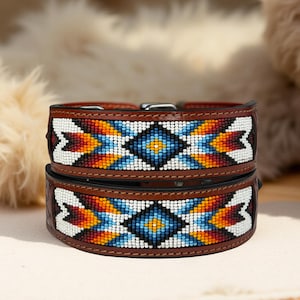 Western Leather Dog Cat Collar Carved Tooled Hand Crafted Padded Genuine Leather Custom Dog Collar