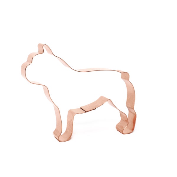 No. 1 Boston Terrier Metal Dog Breed Cookie Cutter 4.25 X 3.75 inches - Handcrafted Copper Cookie Cutter by The Fussy Pup