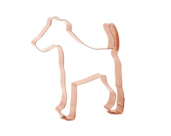 Smooth Fox Terrier Dog Breed Cookie Cutter 4.5 x 4.5 inches - Handcrafted Copper Cookie Cutter by The Fussy Pup