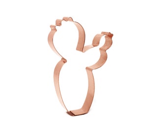 Handmade Large Prickly Pear Cactus Cookie Cutter - Solid Heavy Copper, USA Made - View #4