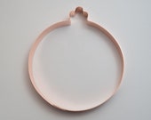 Large Size Round Vintage Christmas Ornament Cookie Cutter - Handcrafted by The Fussy Pup