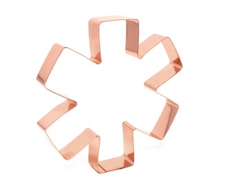 4.5 inch Star of Life Symbol Copper Cookie Cutter - Handcrafted by The Fussy Pup