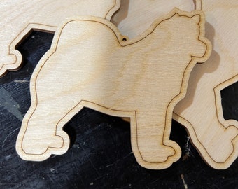 Alaskan Malamute Dog - DIY Paint your own Unfinished Wood Christmas Ornaments / Signs - Made in USA