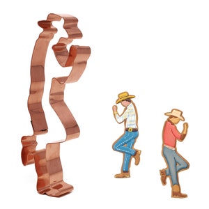 Western Kicked Back Cowboy Cookie Cutter, 2x6