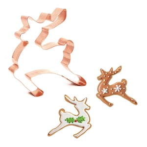 Flying Reindeer Christmas Cookie Cutter, 4 x 3.75 inches