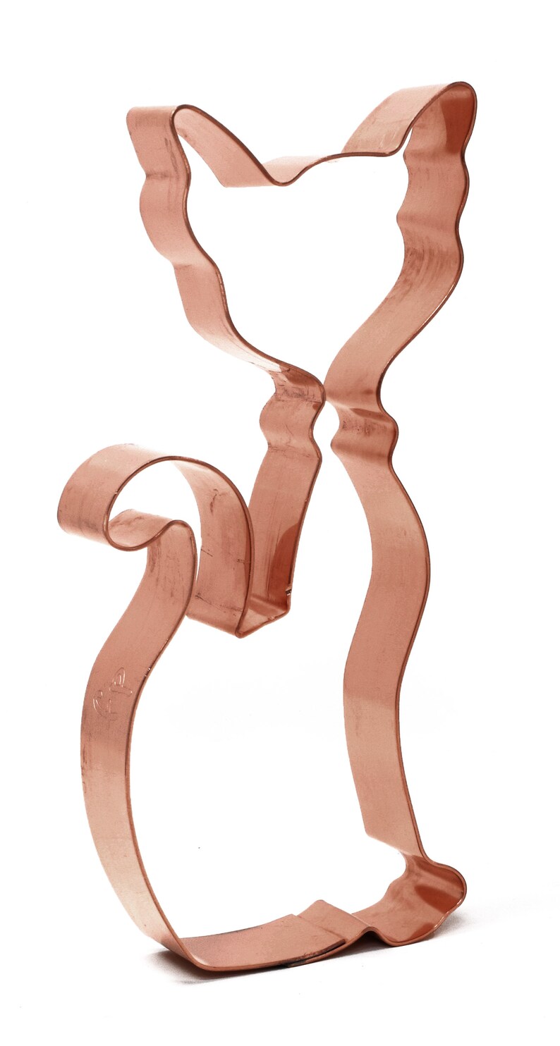 Fancy Kitty Copper Cookie Cutter Handcrafted by The Fussy Pup image 3