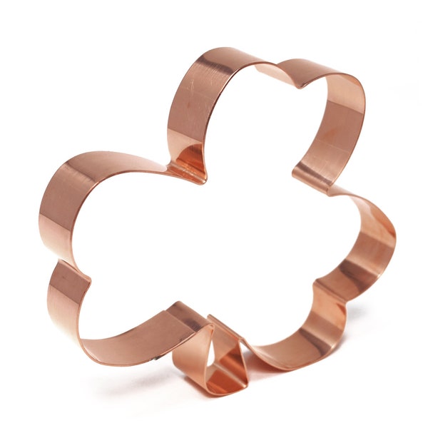 Lucky Shamrock St Patrick's Day Cookie Cutter 5 x 4.25 inches - Handcrafted Copper Cookie Cutter by The Fussy Pup