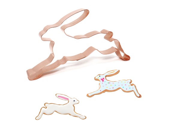 Running Hare Cookie Cutter 6.15 X 3 inches - Handcrafted Copper by The Fussy Pup