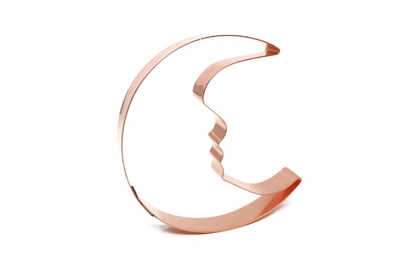 Simple Man in the Moon Cookie Cutter - handcrafted solid copper