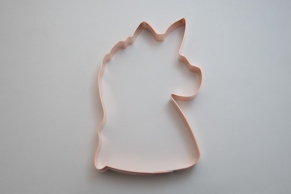Simple Unicorn Head ~ Copper Cookie Cutter - Handcrafted by The Fussy Pup