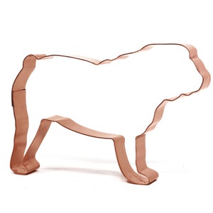 Bulldog Cookie Cutter: Handmade Copper Dog Treat Cutter - USA Made