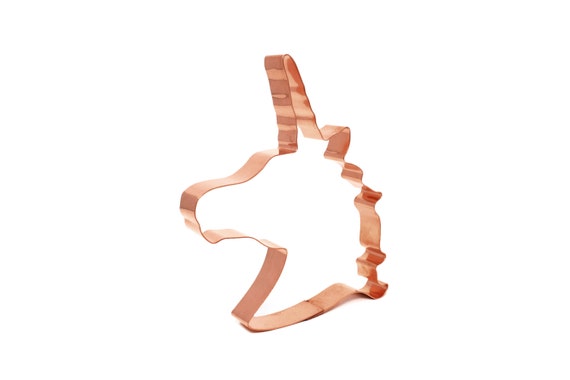 Large Fancy Unicorn Head ~ Copper Cookie Cutter - Handcrafted by The Fussy Pup