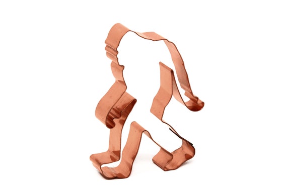 4 inch Walking Sasquatch Cookie Cutter 4 x 2.75 inches - Handcrafted Copper Cookie Cutter by The Fussy Pup