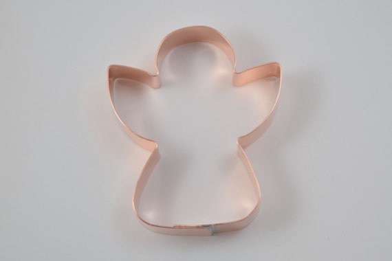 Tiny 3 Inch  Angel Christmas Copper Cookie Cutter - Handcrafted by The Fussy Pup