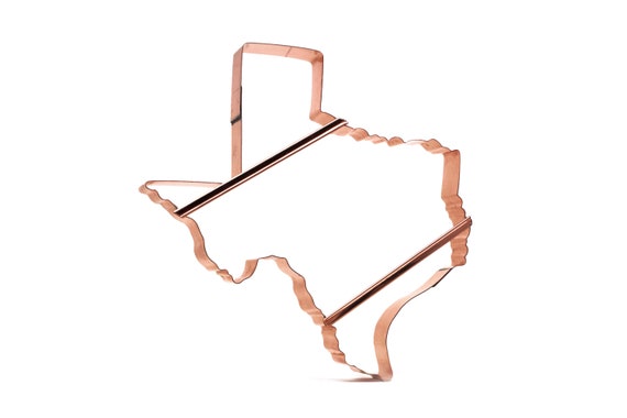 Big 10 Inch Heavy Duty Metal State of Texas Cookie Cutter - Handcrafted Solid Copper Cookie Cutters for Makers and Bakers by The Fussy Pup