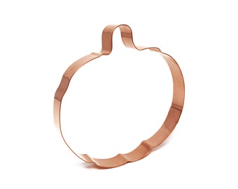 Copper Pumpkin Cookie Cutter - Fall Design (5 x 5.25 inches) - Made in USA