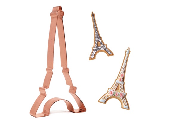 Eiffel Tower Cookie Cutter, 4.75 x 2.75 inches, Handcrafted Copper by The Fussy Pup