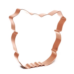 Bulldog Face Cookie Cutter: 4&quot; Copper, USA Made Dog Treat Cutter