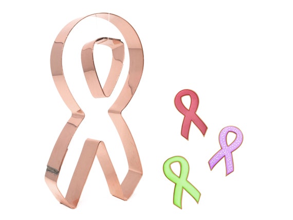 Awareness Ribbon Cookie Cutter 2.5 X 5 inches - Handcrafted Copper by The Fussy Pup