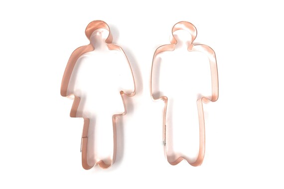 Restroom Sign People Men and Women Cookie Cutter Set - Handcrafted by The Fussy Pup