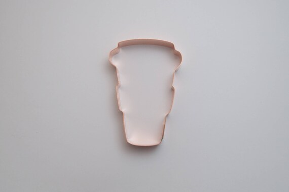 Small To Go Coffee Cup ~ Copper Cookie Cutter - Handcrafted by The Fussy Pup