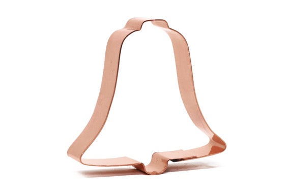 Small Old fashioned Simple Christmas Bell Copper Cookie Cutter - Handcrafted by The Fussy Pup