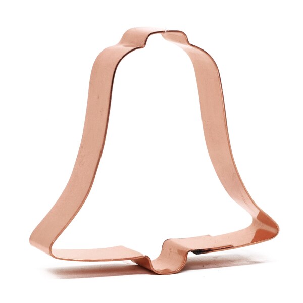 Small Old fashioned Simple Christmas Bell Copper Cookie Cutter - Handcrafted by The Fussy Pup