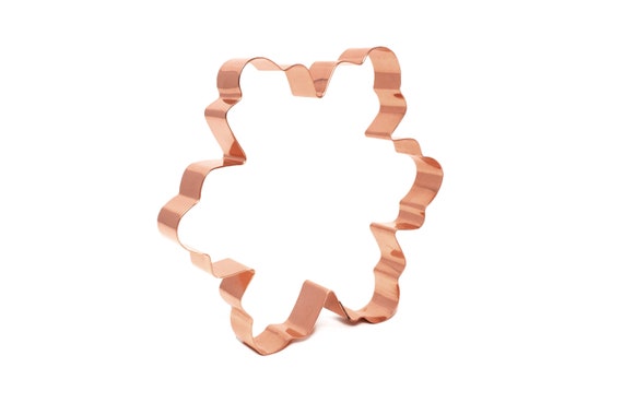 Large Copper Snowflake Cookie Cutter - Handcrafted by The Fussy Pup