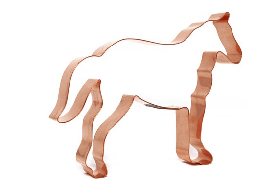 Clydesdale Horse Copper Farm Animal Cookie Cutter - Handcrafted by The Fussy Pup