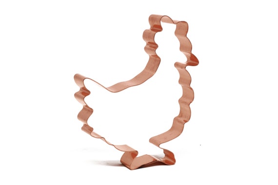 Large Farm Chicken ~ Copper Chicken Cookie Cutter - Handcrafted by The Fussy Pup