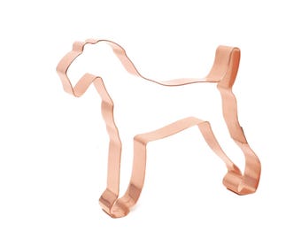 Copper Airedale Terrier Cookie Cutter - Dog Cookie Cutter, 4 x 4.25 inches, Made in USA