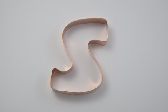 The Letter S Copper Alphabet Cookie Cutter - Handcrafted by The Fussy Pup