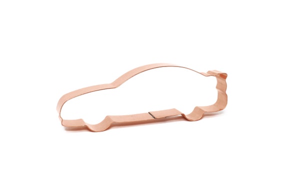 Sporty Coupe Car Cookie Cutter 6 X 2 inches ~ Handcrafted Copper Cookie Cutter by The Fussy Pup