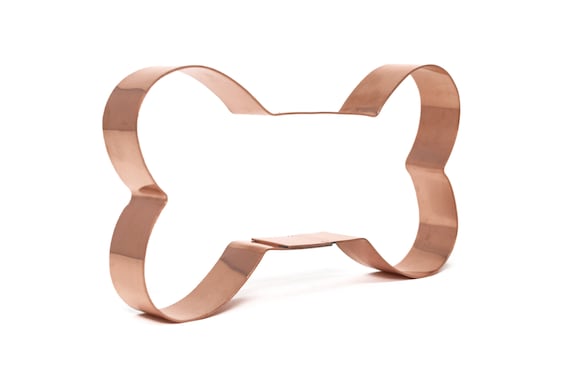 5 inch Copper Dog Bone Cookie Cutter - Handcrafted by The Fussy Pup