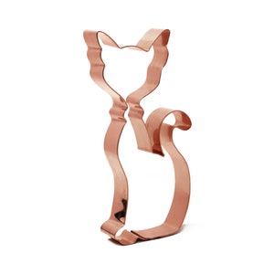Fancy Kitty Copper Cookie Cutter Handcrafted by The Fussy Pup image 1