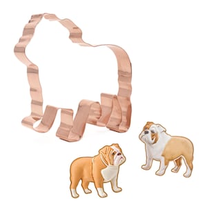 Bulldog Cookie Cutter: 4.25&quot; Copper Dog Breed Gift, Made in USA