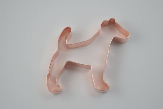 Small - Smooth Fox Terrier Dog Breed Cookie Cutter - handcrafted solid copper