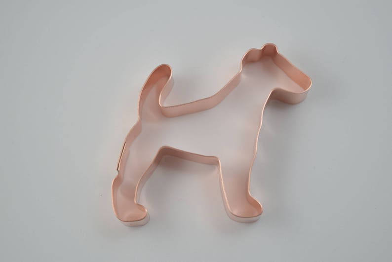 Small handcrafted solid copper Smooth Fox Terrier Dog Breed Cookie Cutter