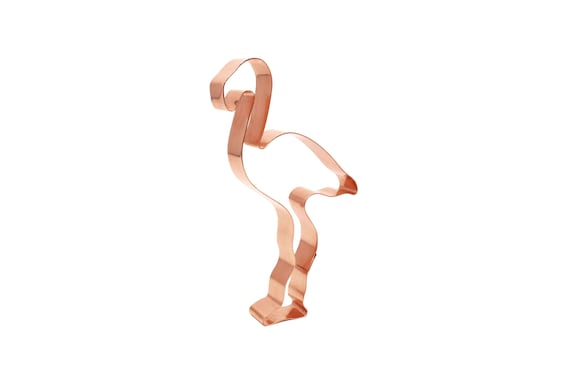 Simple Flamingo ~ Copper Bird Cookie Cutter - Handcrafted by The Fussy Pup