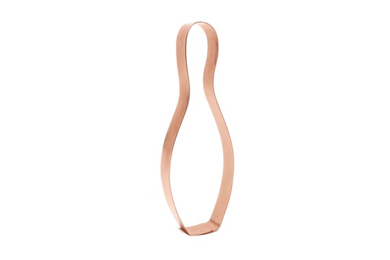 Bowling Pin Copper Cookie Cutter - Handcrafted by The Fussy Pup