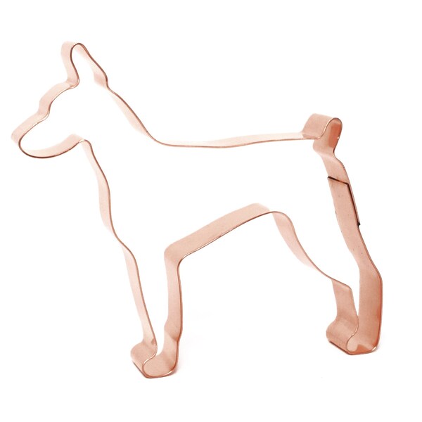 No. 1 Doberman Pinscher Dog Breed Cookie Cutter 4.5 X 4.5 inches - Handcrafted Copper Cookie Cutter by The Fussy Pup
