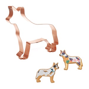 Australian Cattle Dog Cookie Cutter: 5&quot; Copper Heeler Gift, USA Made