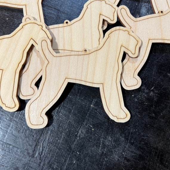 Airedale Terrier Dog - DIY Paint your own Unfinished Wood Christmas Ornaments / Signs / Gift Tag - Made in USA - custom sizes available