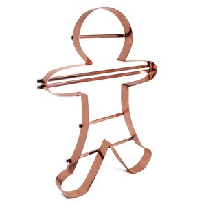 Huge 16 inch Tall Gingerbread Man Cookie Cutter - Handcrafted Copper for Makers and Bakers by The Fussy Pup