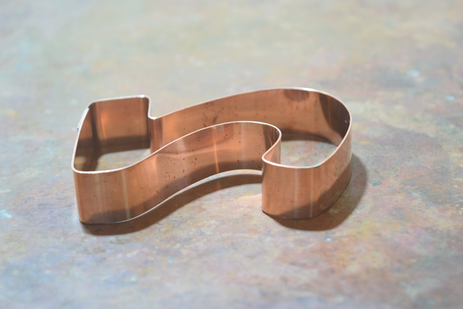 The Number 2 Copper Number Cookie Cutter Handcrafted by The Fussy Pup