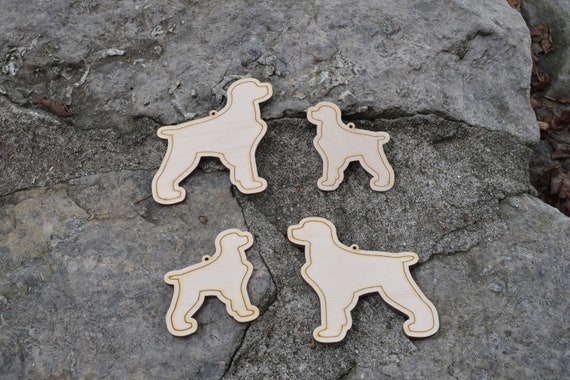 Set of Wooden Brittany Dog Laser Cut Shapes for DIY Crafts wood blank, sign making, ornament - Free Shipping